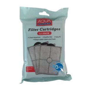 Aqua Culture Filter Cartridges Model L - 3 Pack For 20-55G Aquarium Use